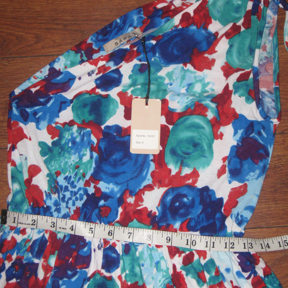 SAPA One-Shoulder Size Z Gloral Cute Dress - Picture 6 of 7